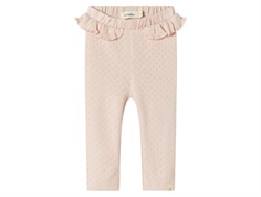 Lil Atelier leggings peach whip med hulmønster